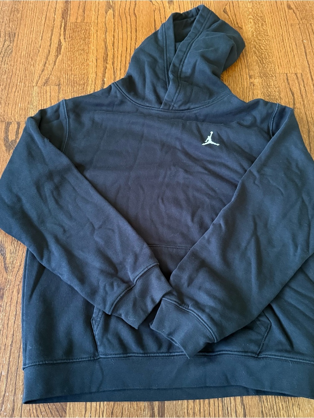 Jordan Black Hoodie with Small Jumpman Logo